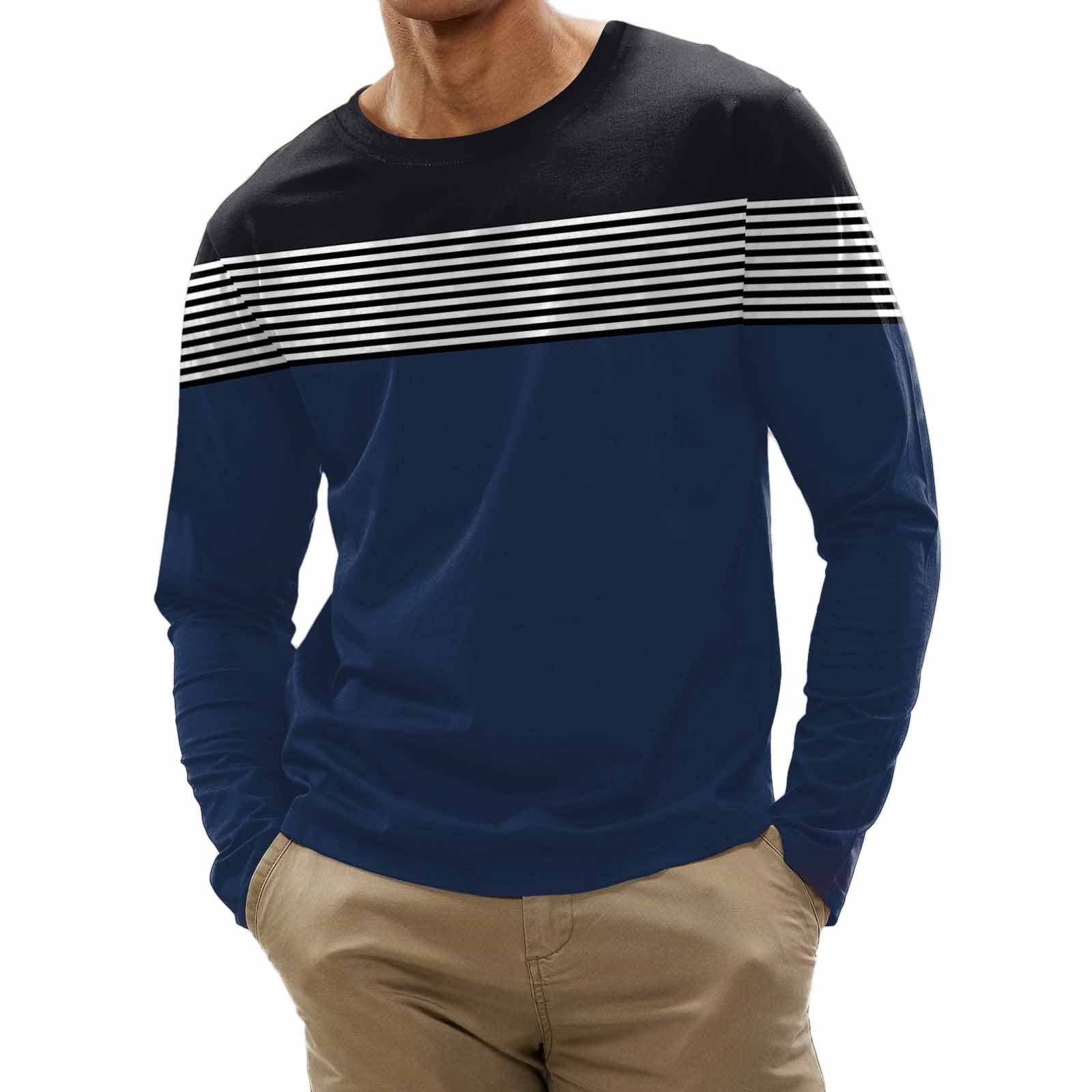 Casual Striped V-Neck Stitching T-Shirt Casual Striped V-Neck Stitching T-Shirt