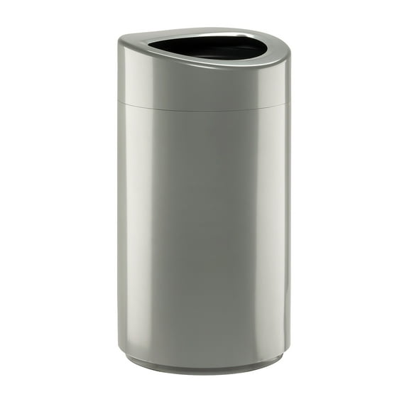 Safco Products Open Top Trash Receptacle with Liner 9921BL, Black