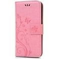 thumbnail image 3 of For Iphone 7/8 Bag Pu Leather Cell Phone Case Cell Phone Case Premium Flowers Butterfly Protective Cover Back Case Inner Stand Function Leather Cover Bookstyle, Pink, 3 of 7