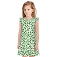 thumbnail image 1 of Balery St Patrick's Day4 Camisón de princesa para niñas, pijama de algodón con mangas abullonadas, suave y bonito.-Large, 1 of 6