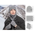 thumbnail image 2 of Yoyauz Winter Knitted Warm Hat Beanie Hat +Collar+ Touch Screen Glove Set Suitable for men and women, 2 of 6