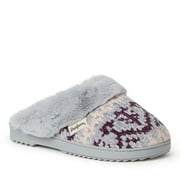 Dearfoams Women's Allison Chenille Fairisle Scuff House Slipper