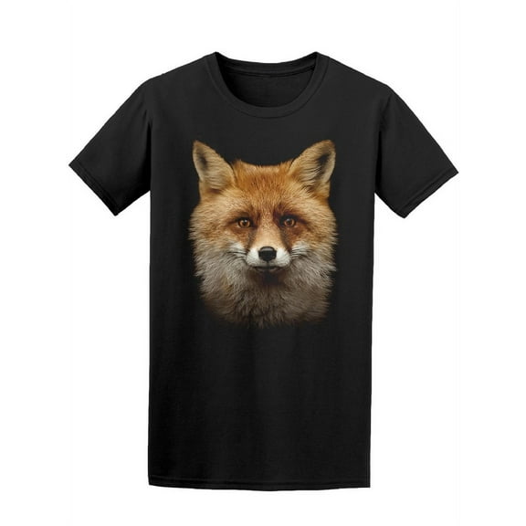 Smartprints Mens Graphic Tee - Cool Red Fox Face - Regular Fit 100% Cotton