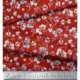 thumbnail image 2 of Soimoi Velvet Fabric Artistic Floral Print Fabric by Yard 58 Inch Wide, 2 of 3