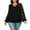 Black, variant on YUGYXL Plus Size Lace Blouse for Women Criss Cross V Neck Tunic Tops Solid Long Sleeve Loose Dressy Business Casual Shirts Blue XXXXXL