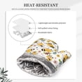 thumbnail image 4 of Disketp Bee and Flowers Oven Mitts and Potholders BBQ Gloves-Oven Mitts and Pot Holders with Recycled Infill Silicone Non-Slip Cooking Gloves for Cooking Baking Grilling, 4 of 8
