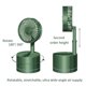 thumbnail image 3 of Green Portátil plegable telescópico Usb recargable ventilador de escritorio lámpara humidificador hidratante agua pulverizador ventilador humidificador de aire, 3 of 5