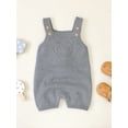 thumbnail image 2 of Coduop Baby Boys Girls Knitted Bunny Romper Cute Rabbit Print Sleeveless Jumpsuit Infant Playsuit, 2 of 6