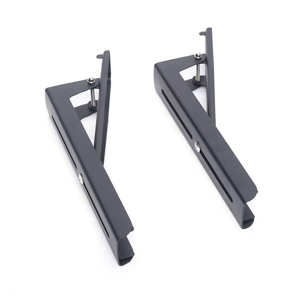 Black Wall Mounted Microwave Bracket, Foldable Stainless Steel Shelf, 1 Pair of Microwave Brackets 201 Stainless Steel