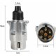 thumbnail image 2 of Enchufe de metal para remolque de 7 pines, enchufe de metal para remolque macho de 7 pines a prueba de agua, adaptador de enchufe de 12 V y 7 pines para conectar remolques y caravanas, enchufe de enga, 2 of 5