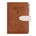 thumbnail image 1 of Clearance! Passport Holder Passport Cover with Credit Card Slot and Boarding Pass Slot Combo Passport Wallet Case Book Travel Must Have Rfid Blocking Leather Travel Accessories One Size Brown, 1 of 9