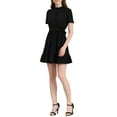 thumbnail image 5 of Allegra K Women's Ruffle Hem Fit and Flare Frill Trim Button Front Dresses, 5 of 6