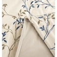 thumbnail image 5 of Tache Elegant Leaf Vine Nature Earthy Floral Neutral Cream Beige Tan Blue Breathable Poplin Cotton Zipper Duvet Cover, Queen, 5 of 9