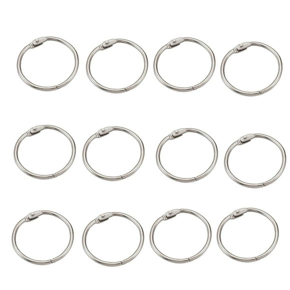 12 Uds Anillos de encuadernación de hojas sueltas shamjiam Anillas para carpetas de hojas sueltas