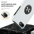 thumbnail image 7 of Phone Case for iPhone 8 Plus / 7 Plus,[ Military Grade ] Drop Tested Protection Case with Magnetic Car Mount 360°Rotatable Ring Holder, 2-Layer Rugged Hybrid Hard PC Soft Rubber Cover, Silver, 7 of 7