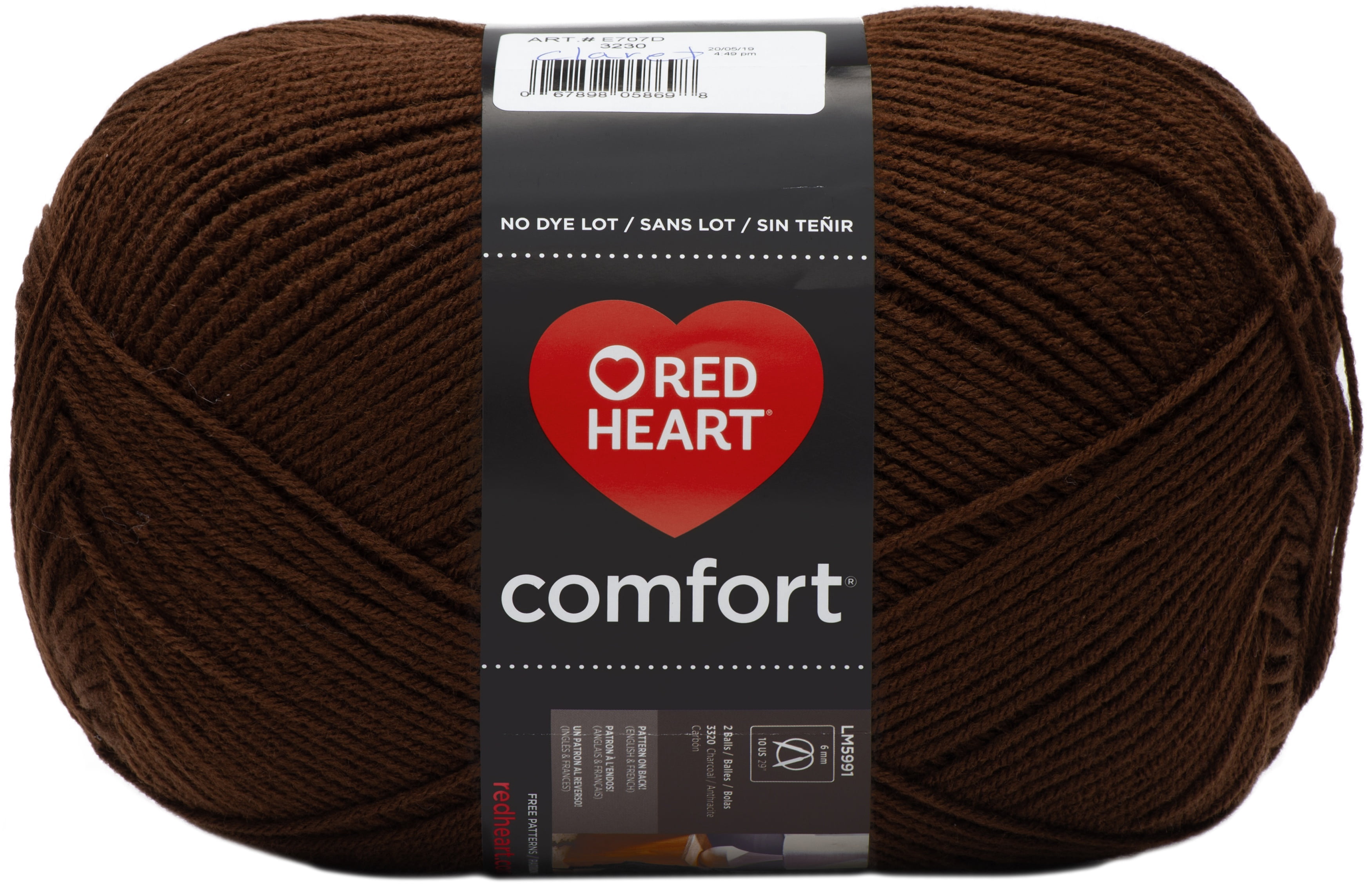 Red Heart® Comfort® Yarn, Solid, Acrylic #4 Medium, 16oz/454g, 867 Yards
