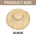 thumbnail image 4 of 56-58cm hat circumference female summer anti-ultraviolet big brimmed straw hat beach hat sunscreen sun hat, 4 of 6
