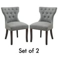 thumbnail image 6 of LONGWIN Classic Tufted Fabric Upholstered Wooden Dining Chair Mid-Back, Gray, Set of 2, 6 of 6