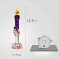 thumbnail image 2 of Halloween Decoration Candles, Battery Operated LED Candles Lights, Horror Spooky Candles for Halloween Decor, Indoor Party Decorations Purple, 2 of 6