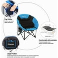 KingCamp Giant Foldable IndoorUse Comfy Camping Chair, Oversized Moon Saucer Chairs with Cup