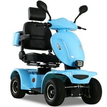 Xlluproid Heavy Duty Electric Mobility Scooter,800W All Terrain 4 Wheel Powered Scooters for Seniors and Adults,Handicap Scooter for Travel with Long Range Battery,Blue