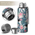 thumbnail image 2 of 20 Oz Husky Dog Flower Floral Coffee Tumbler Double Wall Insulated Stainless Steel Water Bottle | Metal Reusable Thermoses Flask with Cup Cap | Leak & Sweat Proof with Anti-Dust Lid, 2 of 7