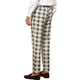 thumbnail image 3 of Pantalones de cuadros INSPIRE CHIC para hombre, con frente plano y corte recto, talla 32, color caqui, 3 of 5