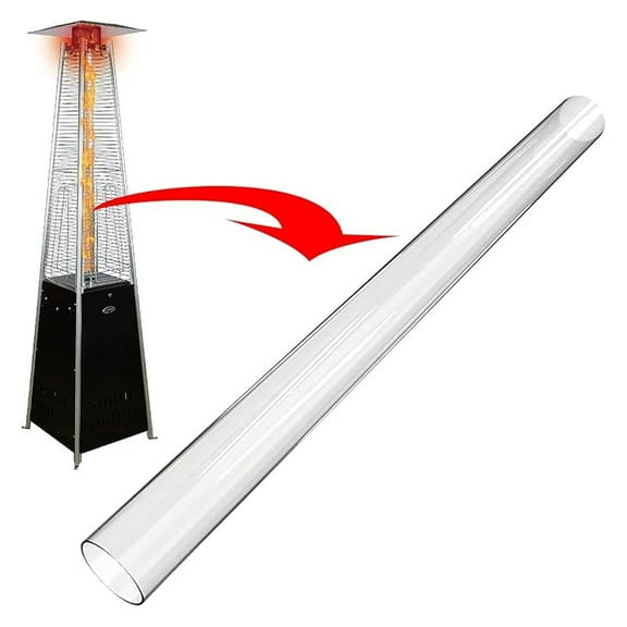 Glass Tube Patio Heater Glass Tube Parts Replacement for 4-Sided Flame Patio Heater Glass Tube Replacement fits