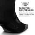 thumbnail image 4 of Feetures Elite Ultra Light Cushion Mini Crew Sock - Sport Sock with Targeted Compression - L, Black (1 Pair), 4 of 6