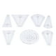 thumbnail image 5 of Regla de costura DIY, reglas para acolchar, parche en forma de plantilla circular, plantillas para acolchar, resistentes y resistentes Jadeshay  A, 5 of 8