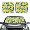 thumbnail image 2 of Balery 2 Piece Lemon Seamless Pattern Oil Painting Effect Car Windshield Sun Shade|Foldable Front Windshield Shade for Car Front Window for Most Sedans SUV Truck-Small, 2 of 7