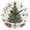 Black, variant on Presents under Christmas Trees Leaves Round Wall Clock Silent Analog Battery Operated Gold Pointer Home Decor 9.84" Diameter
