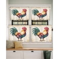 thumbnail image 2 of Rooster Short Blackout Curtains 30 Inch Long Farm Chicken Rustic Animal Rod Pocket Kitchen Curtains, 2 Panels Thermal Insulated Room Darkening Drapes for Bedroom, 42"W x 30"L, 2 of 5