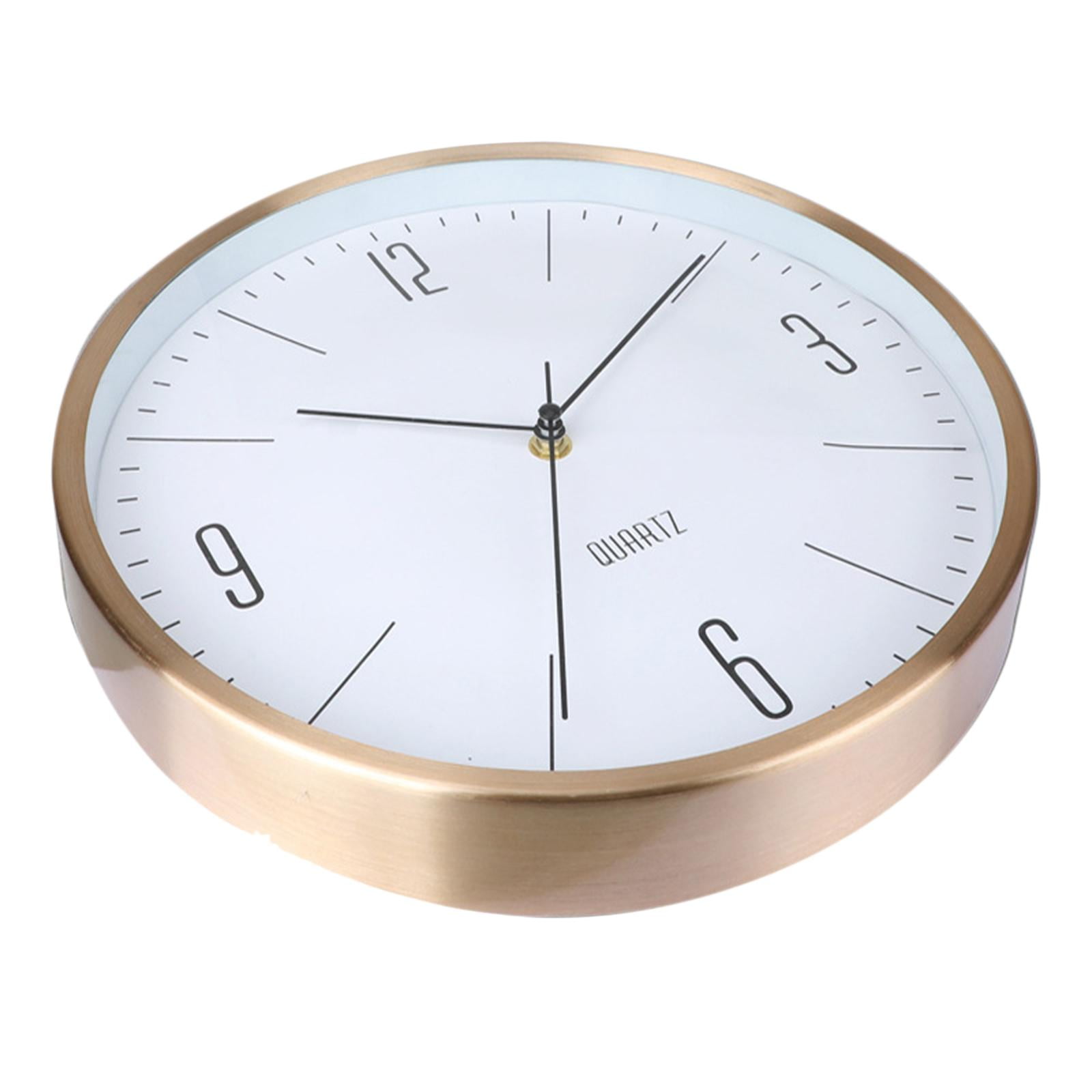 Simple Wall Clock Battery Operated Silent Clocks for kitchen and home Decoration Champagne Gold