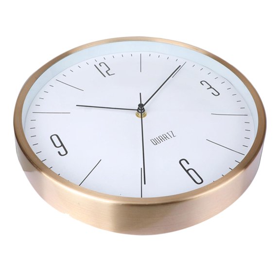 Simple Wall Clock Battery Operated Silent Clocks for kitchen and home Decoration Champagne Gold