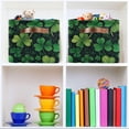 thumbnail image 7 of St. Patrick's Day Shamrock Storage Basket with Handles Collapsible Storage Bins Canvas Fabric Storage Organizer for Shelves Closet Bedroom Living Room 1Pack Decor Gifts, 7 of 7