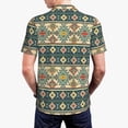 thumbnail image 4 of Balery Traditional Tribal Aztec1 Printed Men’s Short Sleeve Polo Shirt, Midweight Men's Shirt,Golf Polo shirts -, 4 of 9