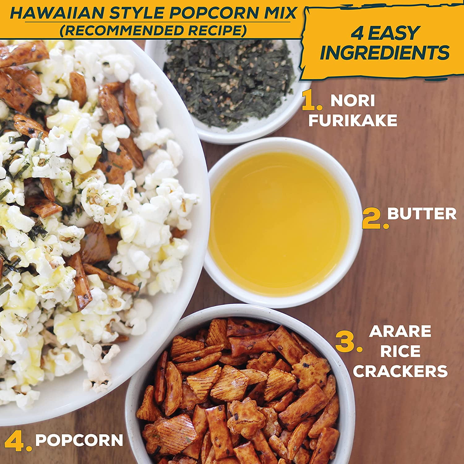 Aloha Right Now Premium Mixed Arare Rice Crackers Mochi Crunch Japanese Hawaiian Style Asian Snack Mix 1 Lbs 16oz (Pack of 3)