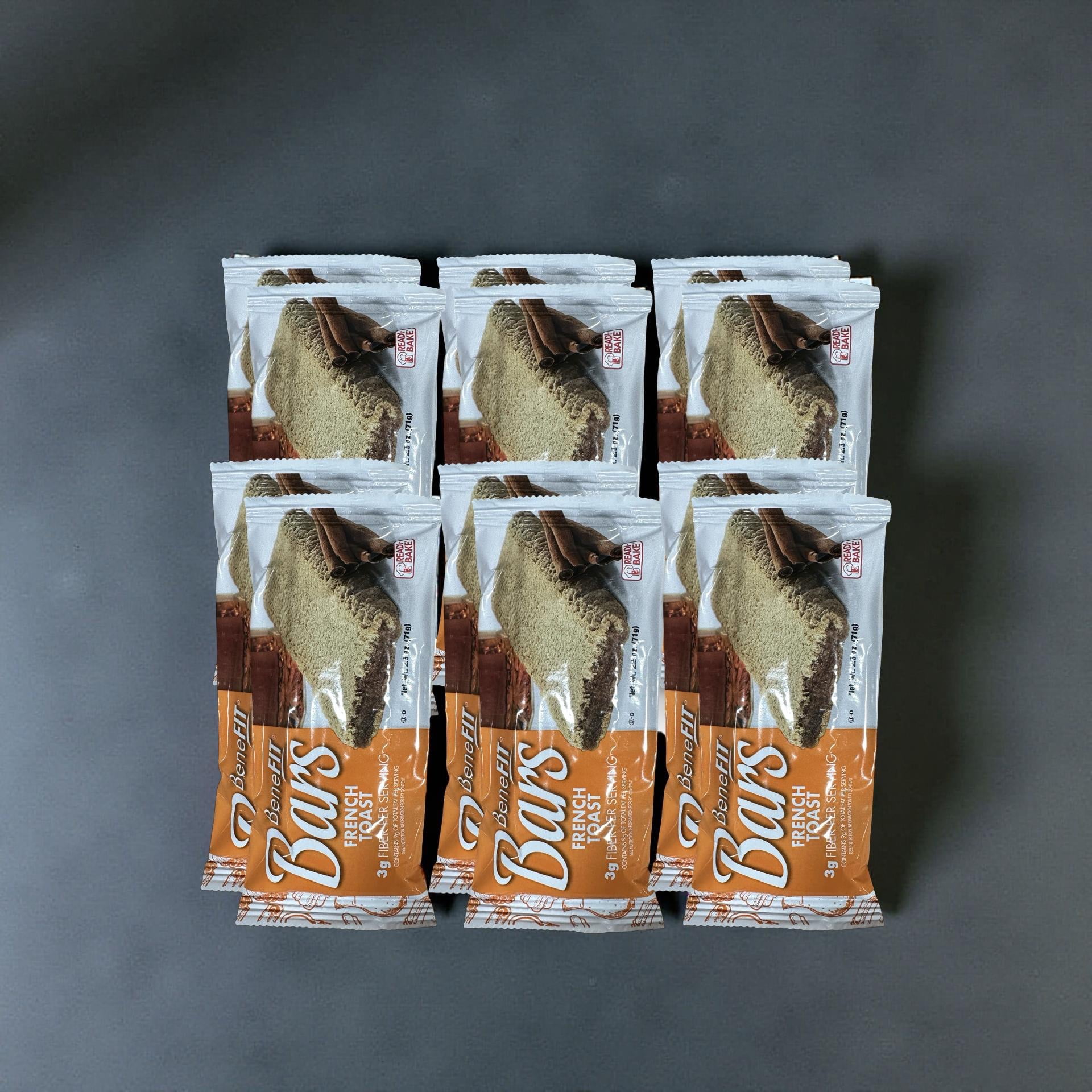 French Toast BeneFit Bars by Readi-Bake   2.5 Ounce | Value Pack of 12