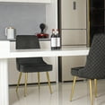 thumbnail image 5 of Kithkasa High Back Velvet Dining Chairs for Dining Room, Gold Legged, Set of 2, Black, 5 of 9