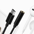 thumbnail image 4 of Sidaley Tipo-C a conector de audio de 3,5 mm Auriculares Cable Sincronización Cable de carga Tipo-C Adaptador de auriculares para Teléfono y Comunicación Negro, 4 of 6
