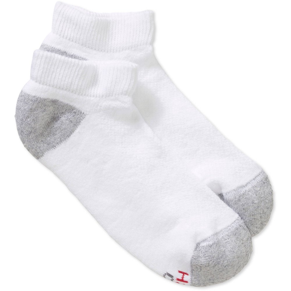 Hanes Men's Ultimate XTemp No Show White Socks, 5+1 Bonus Pack