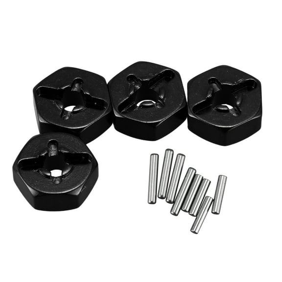 Aluminum Alloy 12mm Combiner Wheel Hub Hex Adapter Upgrades for 144001 1/14 RC Car Spare Parts Black