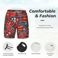 thumbnail image 5 of Daiia Fire Sign Mens Swim Trunks Swim Shorts Quick Dry Swim Shorts with Mesh Lining Pockets-Medium, 5 of 9