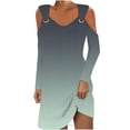 thumbnail image 1 of Summer Dress for Women,Dress for Women,Womens Summer Printed Fashion Long Sleeve Turndown Collar Dress,Long Sleeve Dress for Women,Womens Summer Dress, 1 of 5