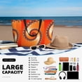thumbnail image 5 of Wukai Orange Rotating Print Zipper Bag,large Beach Tote Bag,Waterproof Sandproof Bag,Grocery and Picnic Tote Travel Bag, 5 of 5