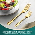 thumbnail image 6 of vancasso 30 Piece Silverware Sets , Stainless Steel Knife and Fork for 5，Gold Round handle, 6 of 9