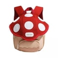 thumbnail image 1 of 2xMushroom Mochila Mini Bolsa De Viaje Novedad Mochila Escolar Al Aire Libre Para 3-6 Niños Pequeños Rojo, 1 of 8