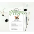 thumbnail image 4 of Inkdotpot Gender Neutral Who Knows Daddy BestBaby Shower GameCards-FunActivity Cards Set Of 50Greenery & Animals Party Theme, 4 of 5