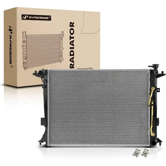 A-Premium Engine Coolant Radiator with Transmission Oil Cooler Compatible with Hyundai Genesis Coupe 2013-2014 L4 2.0L, Automatic Transmission, Replace# 253102M500
